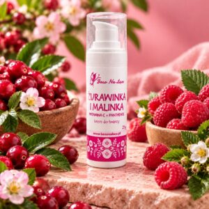 Żurawinka i Malinka krem do twarzy z wit.C+pantenol