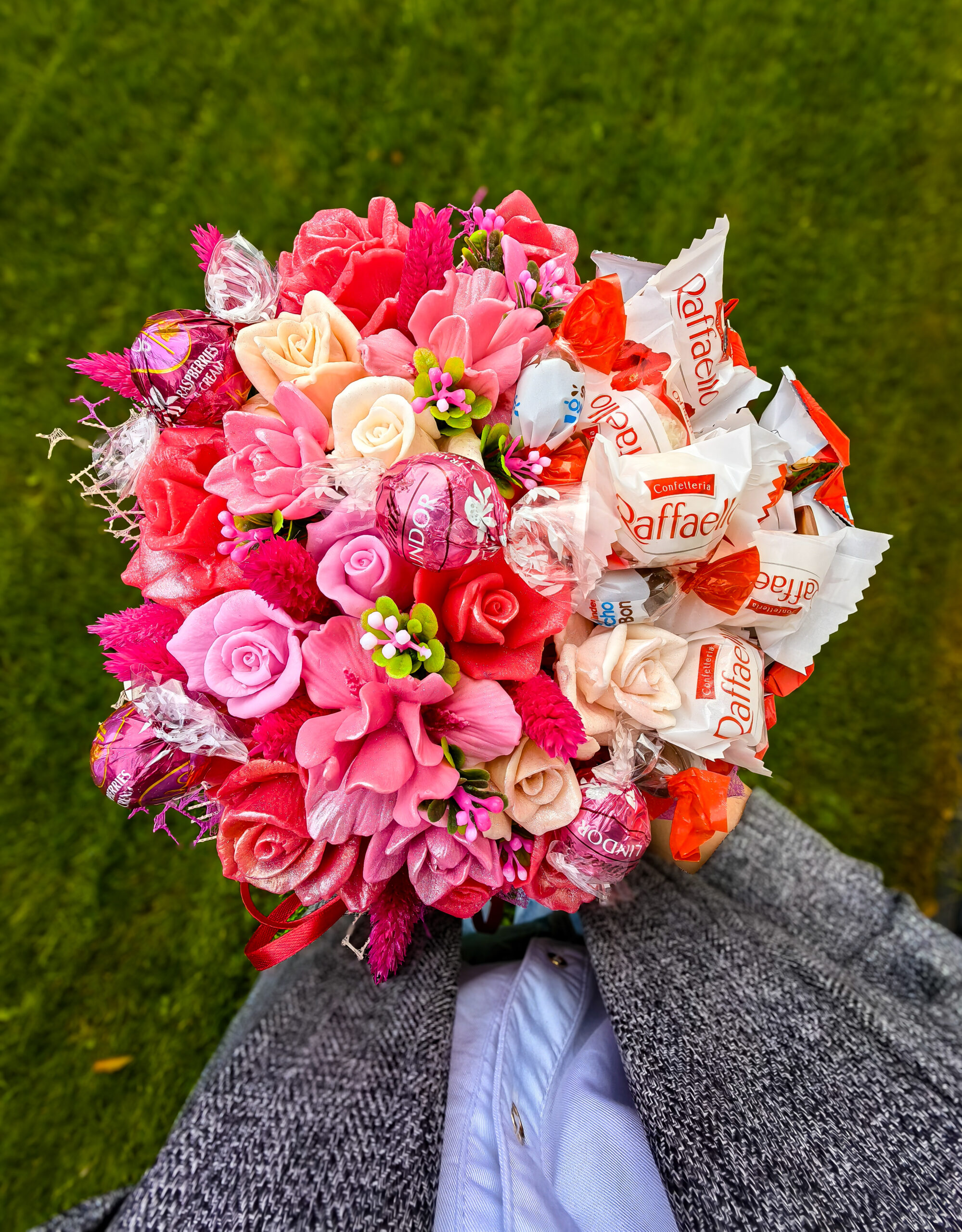 💝 Wielki mydlany bukiet ze słodyczami