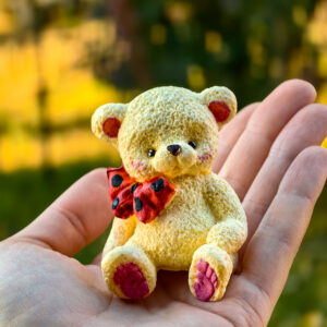 Mydlany Miś z Kokardą 🧸 ręcznie robione mydło prezentowe