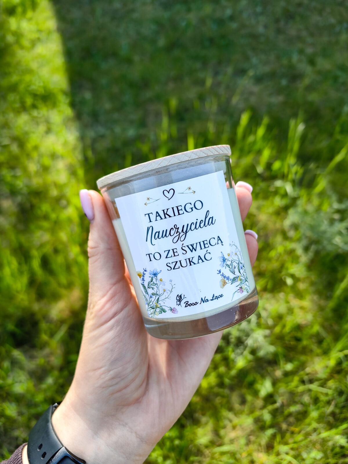 Świeca sojowa „Takiego Nauczyciela to ze świecą szukać” 180 ml
